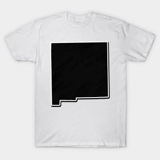 Black New Mexico Outline T-Shirt